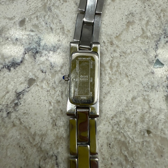 Pre- Owned Anne Klein Sterling Swiss Women's wristwatch rectangle face‎ - Picture 4 of 9